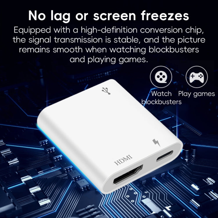 XM006 1080P iOS10.0 HDMI Mobile Phone AV Adapter(White)