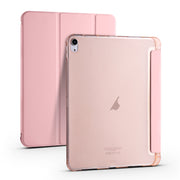 For iPad Air 11 2025 / 2024 3-fold TPU Leather Smart Tablet Case with Pen Slot(Pink)