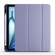 For iPad Air 11 2024 3-fold TPU Leather Smart Tablet Case with Pen Slot(Lavender Purple) - iPad Air 11 2024 Cases by PMC TechLife | Online Shopping South Africa | PMC TechLife | Buy Now Pay Later Mobicred
