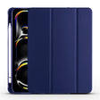 For iPad Pro 13 2024 3-fold TPU Leather Smart Tablet Case with Pen Slot(Dark Blue) - iPad Pro 13 2024 Cases by PMC TechLife | Online Shopping South Africa | PMC TechLife | Buy Now Pay Later Mobicred
