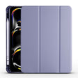 For iPad Pro 13 2024 3-fold TPU Leather Smart Tablet Case with Pen Slot(Lavender Purple) - iPad Pro 13 2024 Cases by PMC TechLife | Online Shopping South Africa | PMC TechLife | Buy Now Pay Later Mobicred