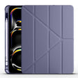 For iPad Pro 13 2024 Multi-folding TPU Leather Smart Tablet Case with Pen Slot(Lavender Purple) - iPad Pro 13 2024 Cases by PMC TechLife | Online Shopping South Africa | PMC TechLife | Buy Now Pay Later Mobicred