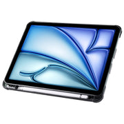 For iPad Air 11 2025 / 2024 Multi-folding TPU Leather Smart Tablet Case with Pen Slot(Black)