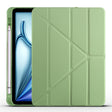 For iPad Air 11 2024 Multi-folding TPU Leather Smart Tablet Case with Pen Slot(Matcha Green) - iPad Air 11 2024 Cases by PMC TechLife | Online Shopping South Africa | PMC TechLife | Buy Now Pay Later Mobicred