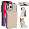 For iPhone 16 Pro Max YM015 Crossbody Rhombic Card Bag RFID Phone Case(White) - iPhone 16 Pro Max Cases by PMC TechLife | Online Shopping South Africa | PMC TechLife | Buy Now Pay Later Mobicred