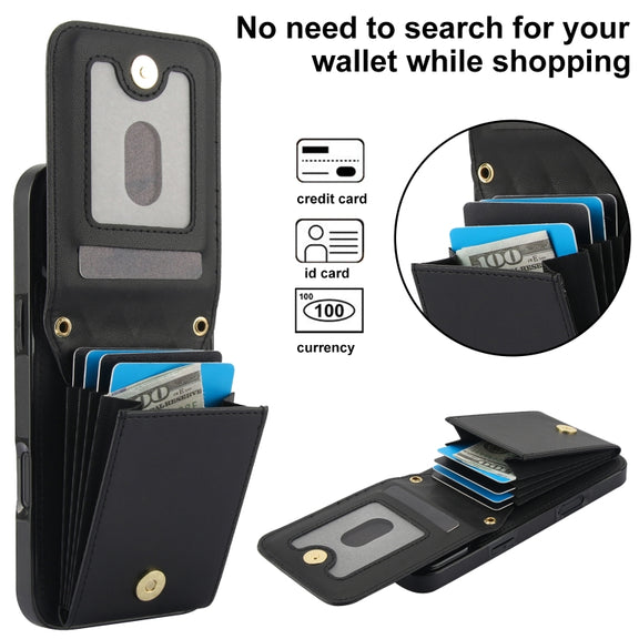 For iPhone 16 Plus YM015 Crossbody Rhombic Card Bag RFID Phone Case(Black)