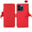 For iPhone 16 Pro Side-Magnetic TJ Genuine Leather RFID Phone Case(Red) - iPhone 16 Pro Cases by PMC TechLife | Online Shopping South Africa | PMC TechLife | Buy Now Pay Later Mobicred
