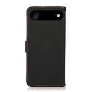 For iPhone 17 Air KHAZNEH Custer Genuine Leather RFID Phone Case(Black)