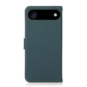 For iPhone 17 Air KHAZNEH Custer Genuine Leather RFID Phone Case(Green)
