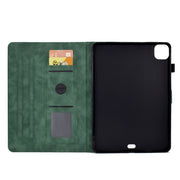 For iPad Pro 11 2024 Rhombus Embossed Leather Tablet Case(Green)