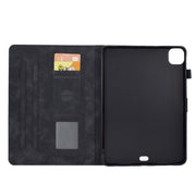 For iPad Pro 11 2024 Rhombus Embossed Leather Tablet Case(Black)