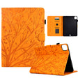 For iPad Pro 11 2024 Fortune Tree Embossed Leather Smart Tablet Case(Khaki) - iPad Pro 11 2024 Cases by PMC TechLife | Online Shopping South Africa | PMC TechLife | Buy Now Pay Later Mobicred