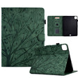For iPad Pro 11 2024 Fortune Tree Embossed Leather Smart Tablet Case(Green) - iPad Pro 11 2024 Cases by PMC TechLife | Online Shopping South Africa | PMC TechLife | Buy Now Pay Later Mobicred