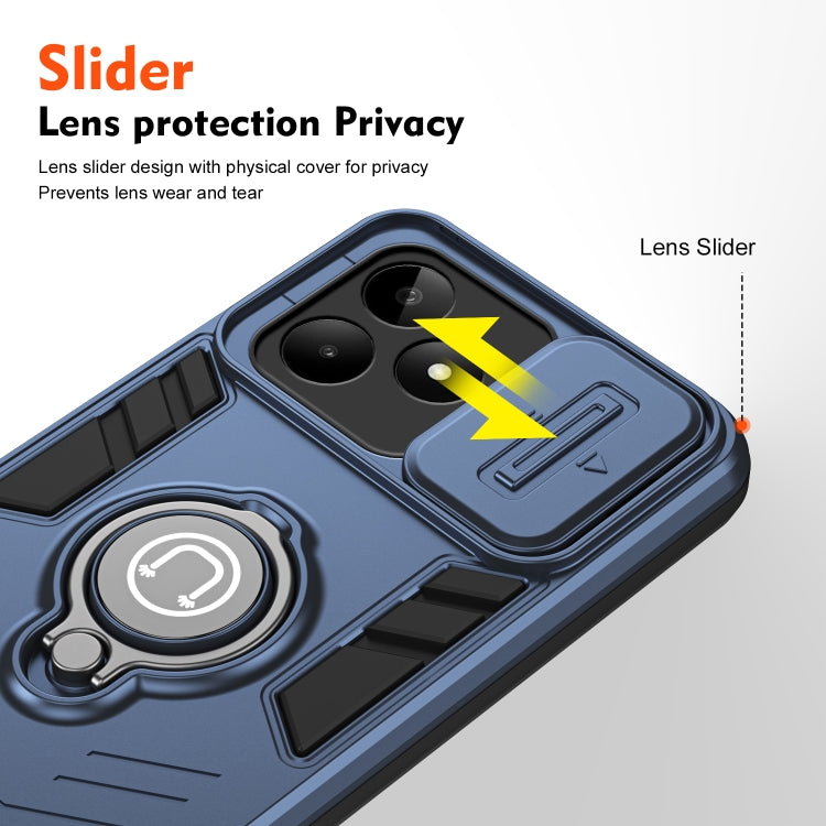 For Realme C53 / C51 / Narzo N53 Camshield Ring Holder Phone Case(Royal Blue)