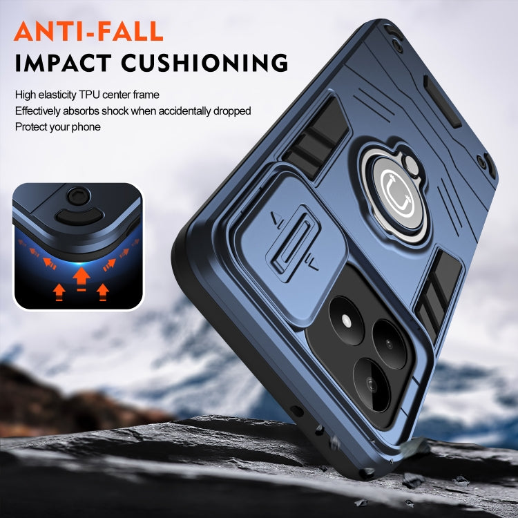 For Realme C53 / C51 / Narzo N53 Camshield Ring Holder Phone Case(Royal Blue)