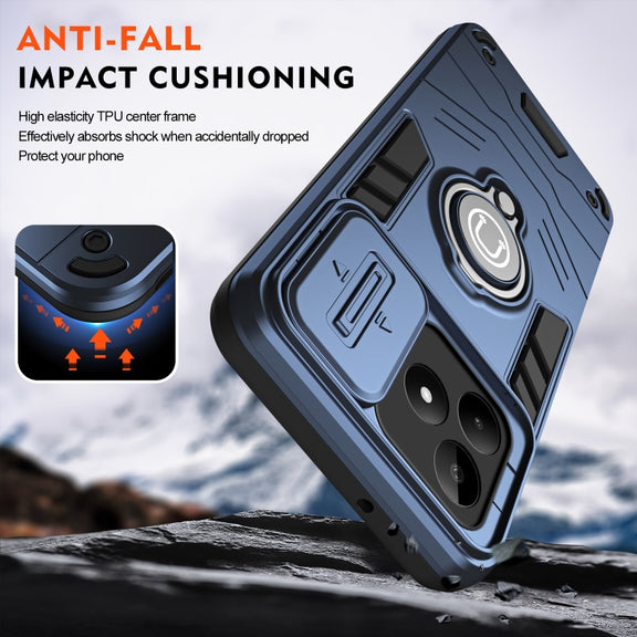 For Realme C53 / C51 / Narzo N53 Camshield Ring Holder Phone Case(Royal Blue)