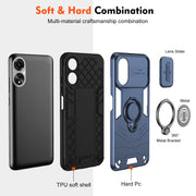 For OPPO A78 4G Camshield Ring Holder Phone Case(Royal Blue)