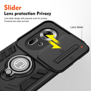 For OPPO Reno11 Global Camshield Ring Holder Phone Case(Black)