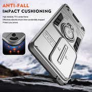 For OPPO Reno11 Pro Global Camshield Ring Holder Phone Case(Grey)