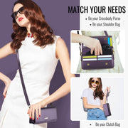 CaseMe ME30 Max Multifunctional Large-Capacity Shoulder Crossbody Phone Bag(Purple)