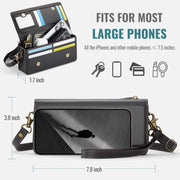 CaseMe ME30 Max Multifunctional Large-Capacity Shoulder Crossbody Phone Bag(Black)