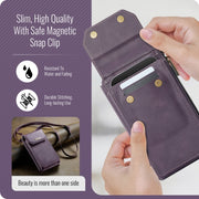 CaseMe Me40 Vertical Multifunctional Shoulder Crossbody Phone Bag(Purple)