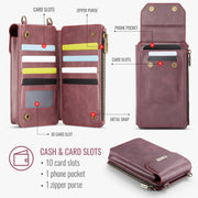 CaseMe Me40 Vertical Multifunctional Shoulder Crossbody Phone Bag(Red)
