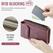CaseMe Me40 Vertical Multifunctional Shoulder Crossbody Phone Bag(Red)