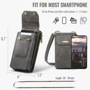 CaseMe Me40 Vertical Multifunctional Shoulder Crossbody Phone Bag(Coffee)