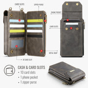 CaseMe Me40 Vertical Multifunctional Shoulder Crossbody Phone Bag(Coffee)