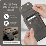 CaseMe Me40 Vertical Multifunctional Shoulder Crossbody Phone Bag(Coffee)