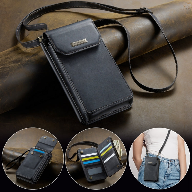 CaseMe Me40 Vertical Multifunctional Shoulder Crossbody Phone Bag(Black)