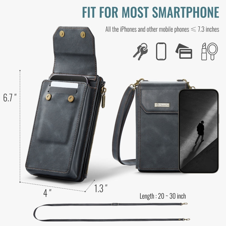 CaseMe Me40 Vertical Multifunctional Shoulder Crossbody Phone Bag(Black)
