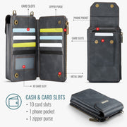 CaseMe Me40 Vertical Multifunctional Shoulder Crossbody Phone Bag(Black)