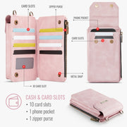 CaseMe Me40 Vertical Multifunctional Shoulder Crossbody Phone Bag(Pink)