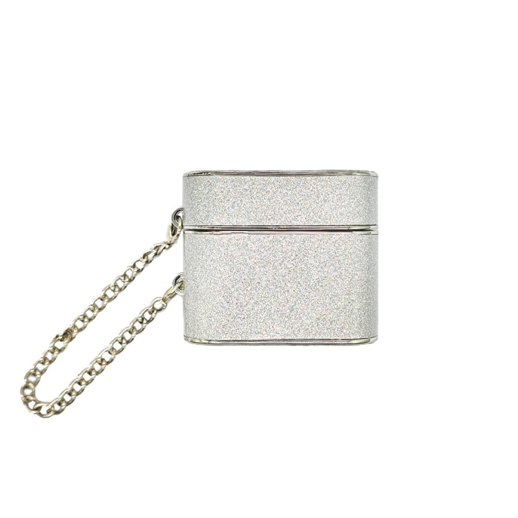 For AirPods 3 Cylindrical Glitter Leather Texture Bluetooth Earphone Protective Case(Silver)