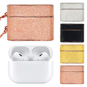 For AirPods Pro 2 Cylindrical Glitter Leather Texture Bluetooth Earphone Protective Case(Silver)
