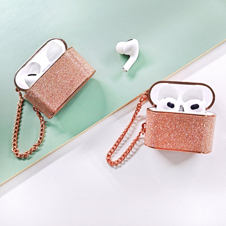 For AirPods Pro 2 Cylindrical Glitter Leather Texture Bluetooth Earphone Protective Case(Black)