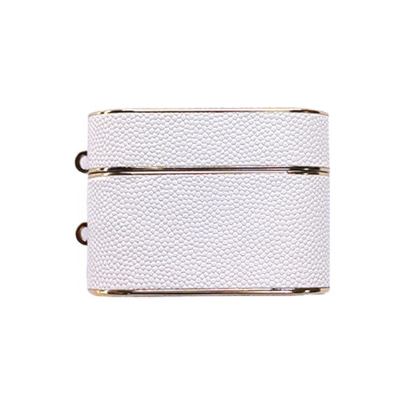 For AirPods Pro Cylindrical Ball Texture Bluetooth Earphone Protective Case(White)