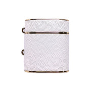 For AirPods 2 / 1 Cylindrical Ball Texture Bluetooth Earphone Protective Case(White)