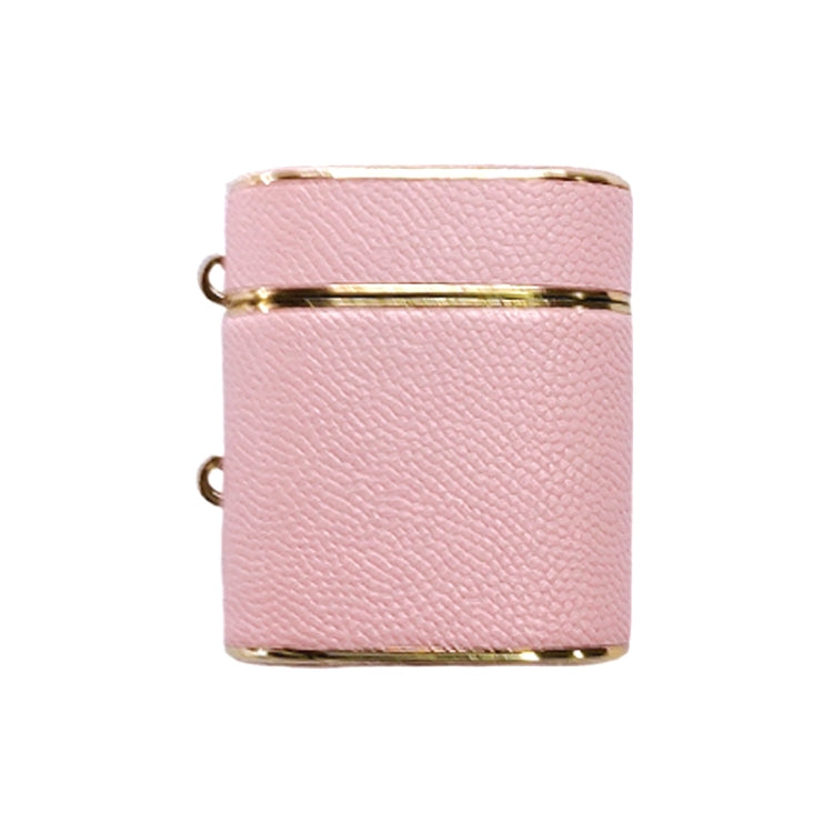 For AirPods 2 / 1 Cylindrical Ball Texture Bluetooth Earphone Protective Case(Pink)