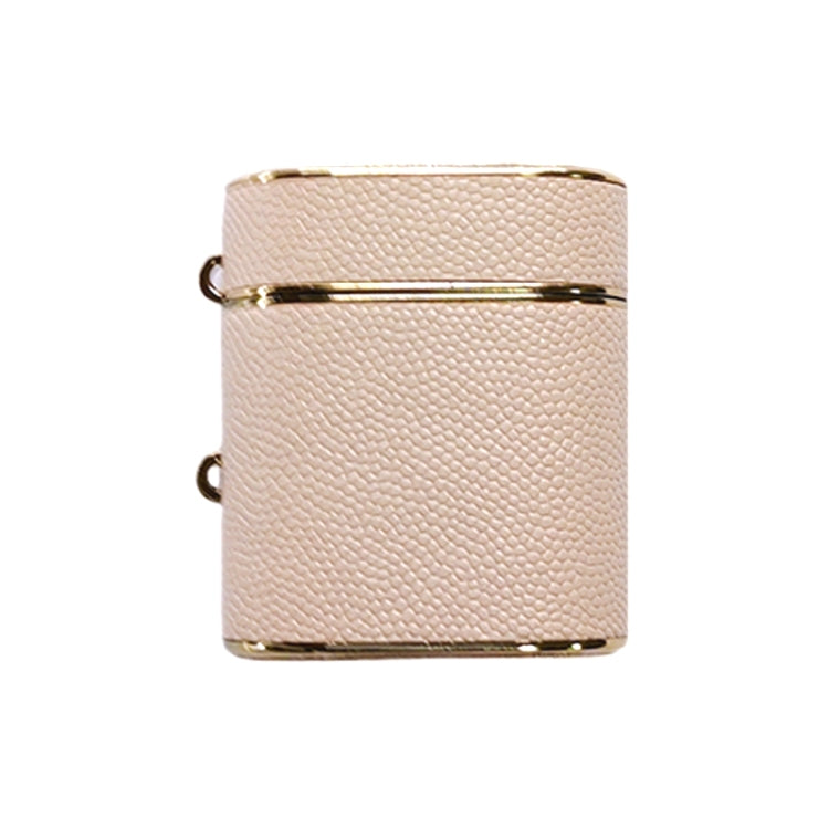 For AirPods 2 / 1 Cylindrical Ball Texture Bluetooth Earphone Protective Case(Khaki)