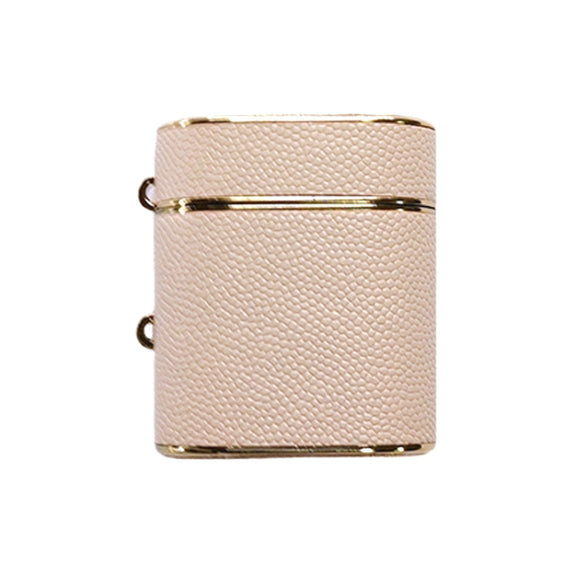 For AirPods 2 / 1 Cylindrical Ball Texture Bluetooth Earphone Protective Case(Khaki)