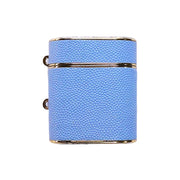 For AirPods 2 / 1 Cylindrical Ball Texture Bluetooth Earphone Protective Case(Sky Blue)
