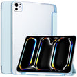 For iPad Pro 11 2024 3-fold Semi-transparent Frosted Smart Leather Tablet Case(Sky Blue) - iPad Pro 11 2024 Cases by PMC TechLife | Online Shopping South Africa | PMC TechLife | Buy Now Pay Later Mobicred