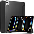 For iPad Pro 13 2024 3-fold Semi-transparent Frosted Smart Leather Tablet Case(Black) - iPad Pro 13 2024 Cases by PMC TechLife | Online Shopping South Africa | PMC TechLife | Buy Now Pay Later Mobicred