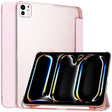 For iPad Pro 13 2024 3-fold Semi-transparent Frosted Smart Leather Tablet Case(Rose Gold) - iPad Pro 13 2024 Cases by PMC TechLife | Online Shopping South Africa | PMC TechLife | Buy Now Pay Later Mobicred
