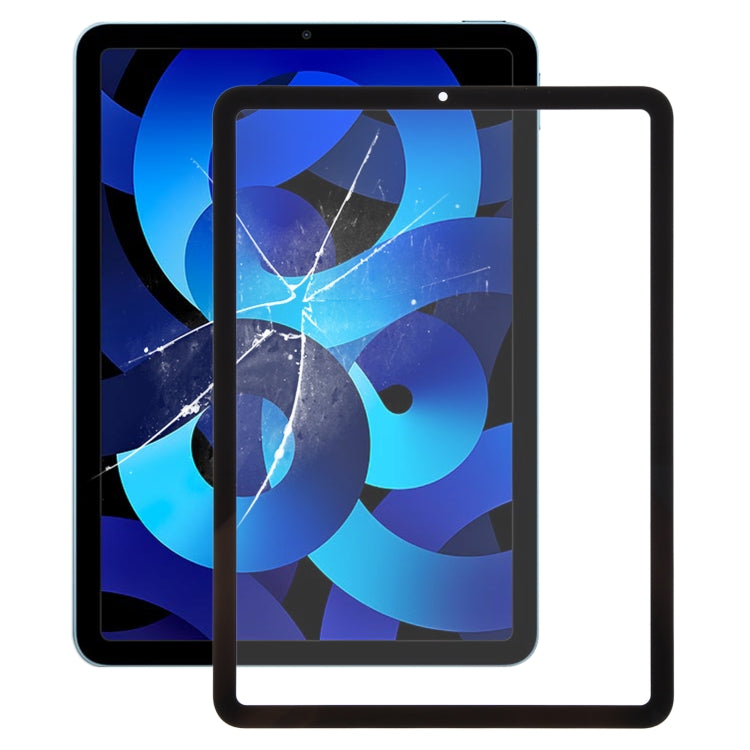 For iPad Air 5 Front Screen Outer Glass Lens with OCA Optically Clear Adhesive(Black)