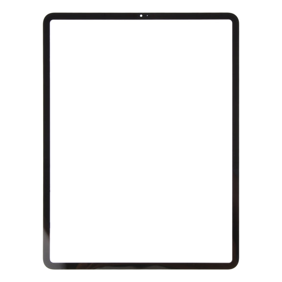 For iPad Pro 12.9 2018 2020 Front Screen Outer Glass Lens with OCA Optically Clear Adhesive(Black)