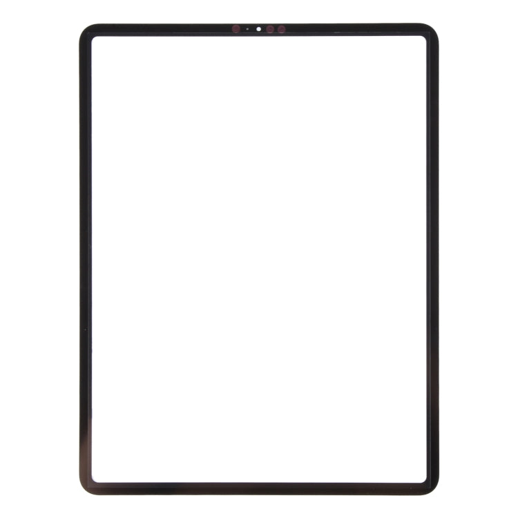 For iPad Pro 12.9 2018 2020 Front Screen Outer Glass Lens with OCA Optically Clear Adhesive(Black)